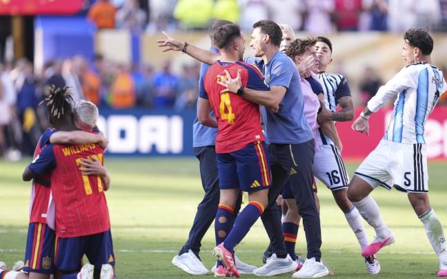Imagen de los altercados tras la final del Mundial 2026