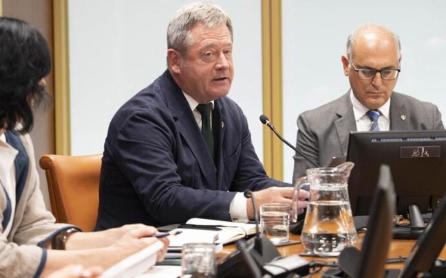 El consejero de Seguridad, Bingen Zupiria, en una anterior comparecencia en el Parlamento