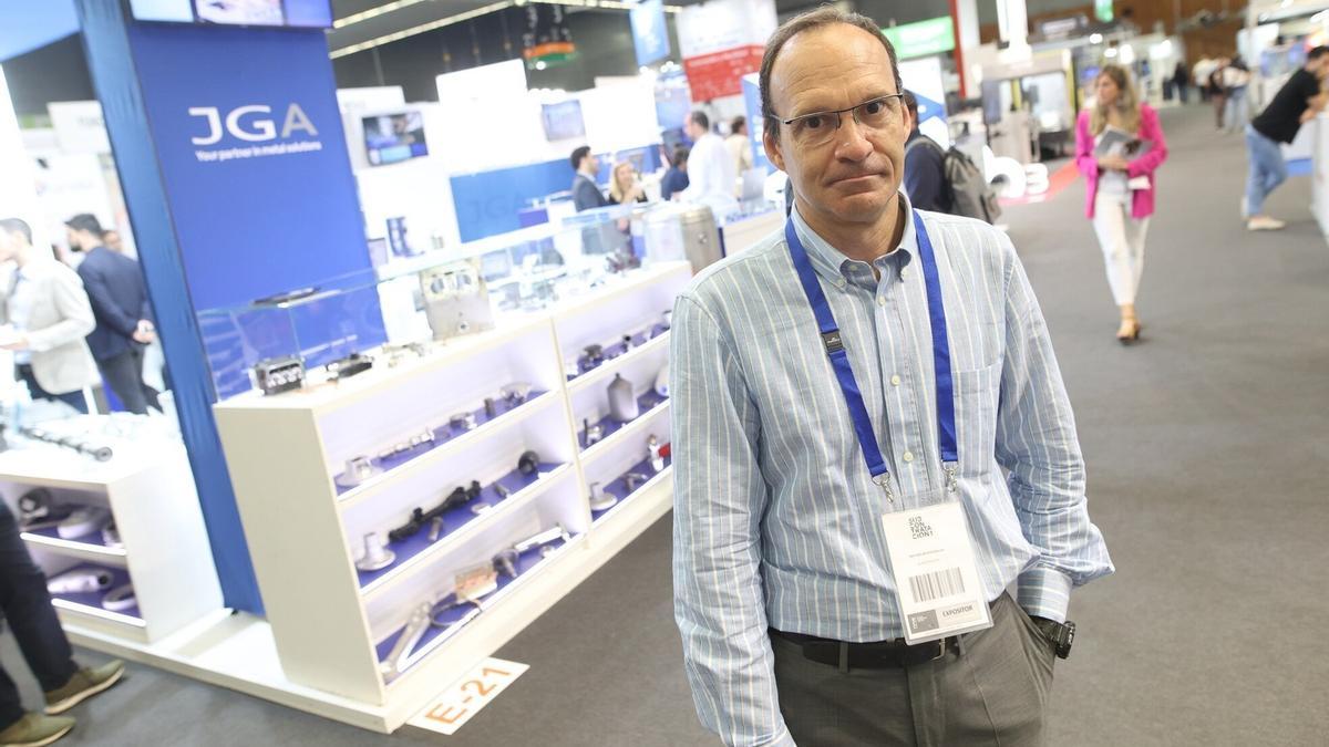 Antonio Morán, durante la feria.