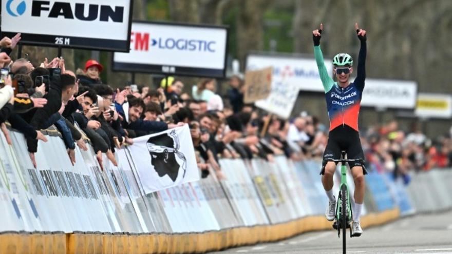 Paul Seixas celebra la victoria del pasado sábado.