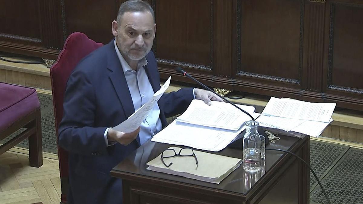 José Luis Ábalos, durante su declaración este lunes ante el Tribunal Supremo