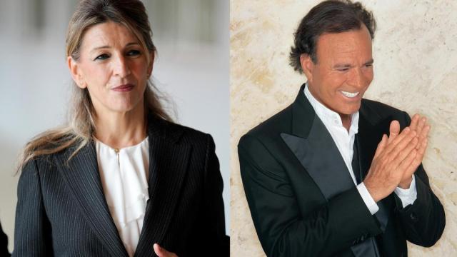 Yolanda Díaz y Julio Iglesias.