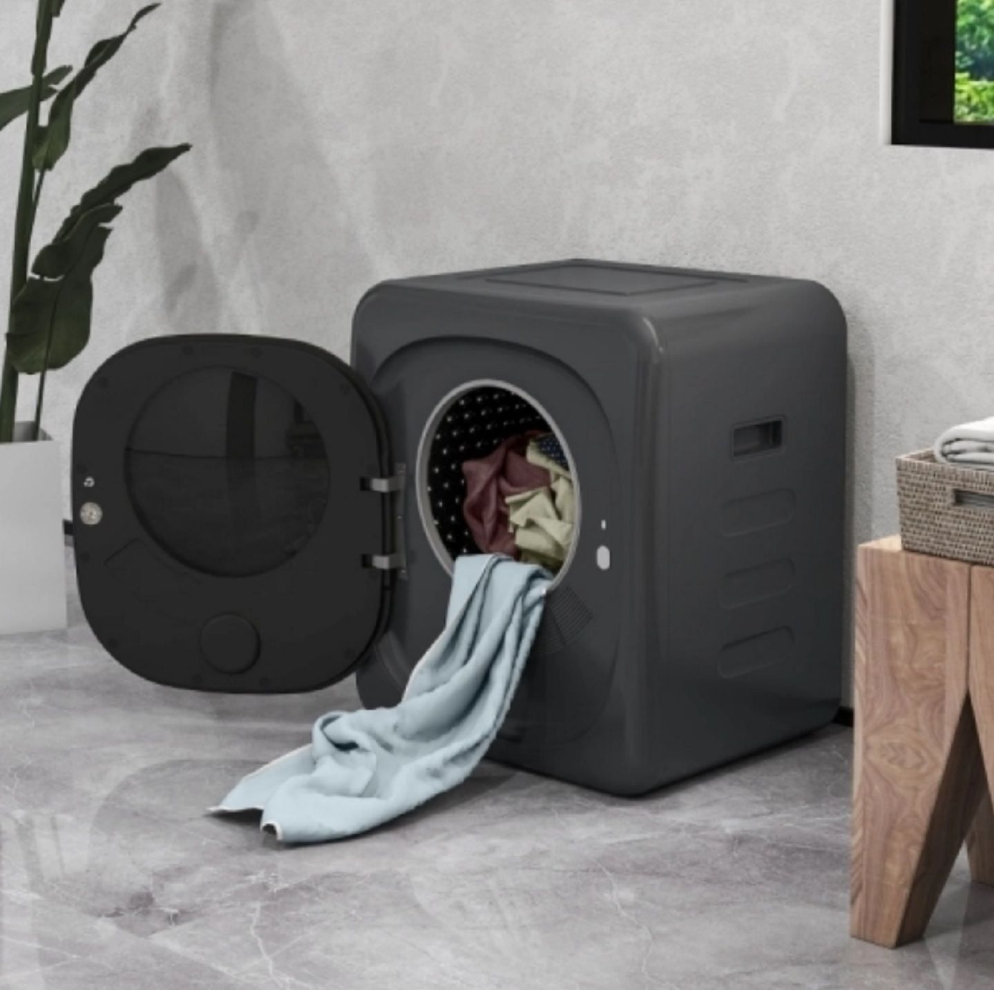 Mini secadora muy útil para secar unas pocas prendas.