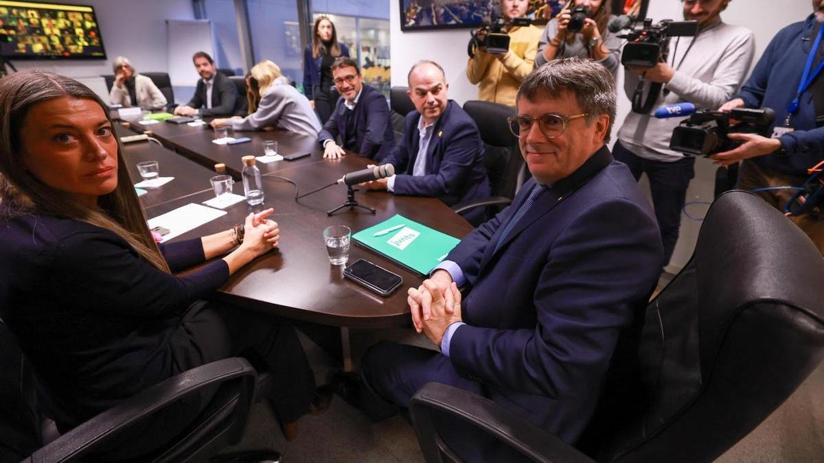 La reunión de la cúpula de Junts per Catalunya en Bruselas.