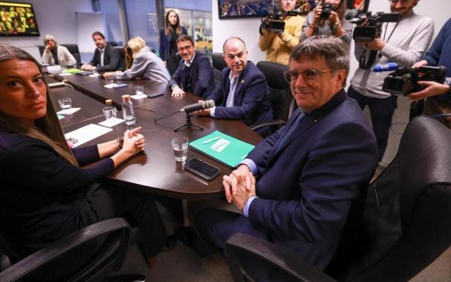 La reunión de la cúpula de Junts per Catalunya en Bruselas.