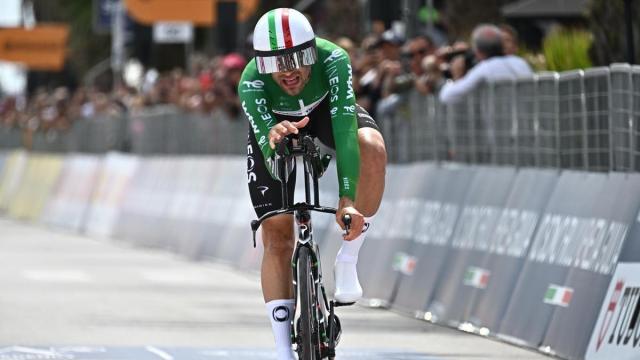 Filippo Ganna, vencedor de la crono.