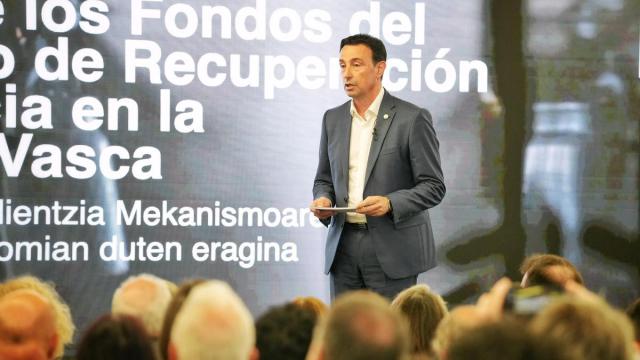 El vicelehendakari y consejero de Economía, Trabajo y Empleo, Mikel Torres, en el Basque Economic Forum.