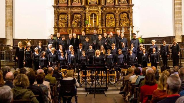Bergarako Orfeoia durante un concierto.