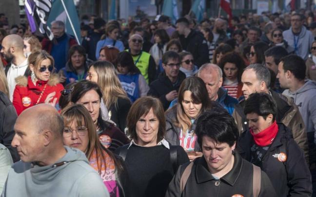 Imagen de una manifestación de trabajadores de centros de enseñanza concertados. / Alex Larretxi Imagen de una manifestación de trabajadores de centros de enseñanza concertados.