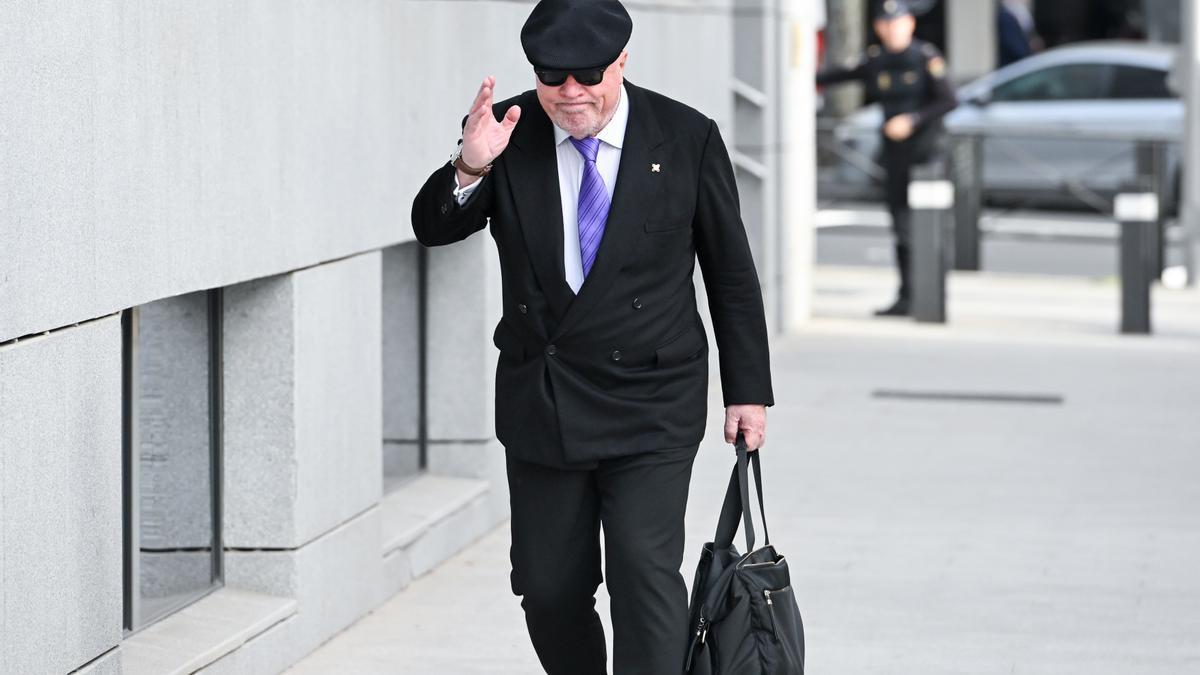 El excomisario José Manuel Villarejo, a su llegada a la Audiencia Nacional.