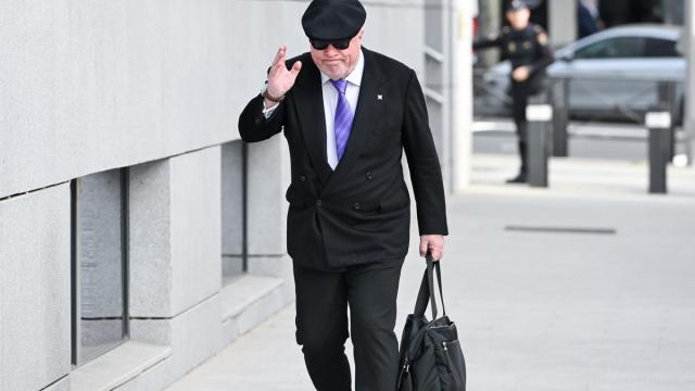 El excomisario José Manuel Villarejo, a su llegada a la Audiencia Nacional.
