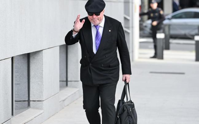 El excomisario José Manuel Villarejo, a su llegada a la Audiencia Nacional.