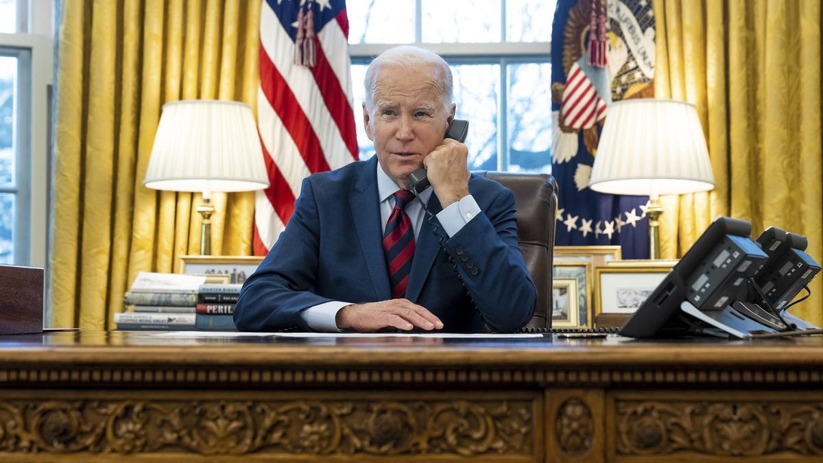 Imagen de archivo del presidente de Estados Unidos, Joe Biden, en el Despacho Oval.