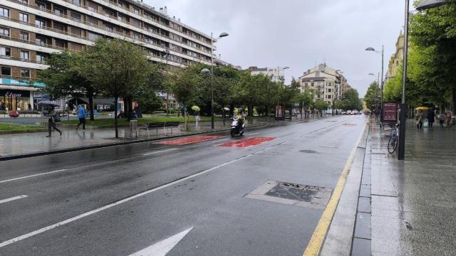 Tramo del Paseo Colón de Irun, zona donde estará aplicada la Zona de Bajas Emisiones
