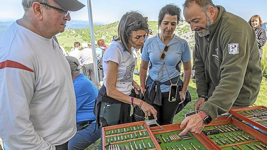 La consejera Nerea Melgosa acudió ayer a este espacio protegido donde se realizaron los trabajos.