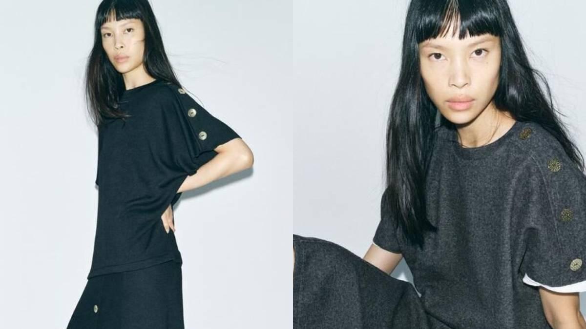 Conjunto de falda y top soft en color negro y gris vigoré