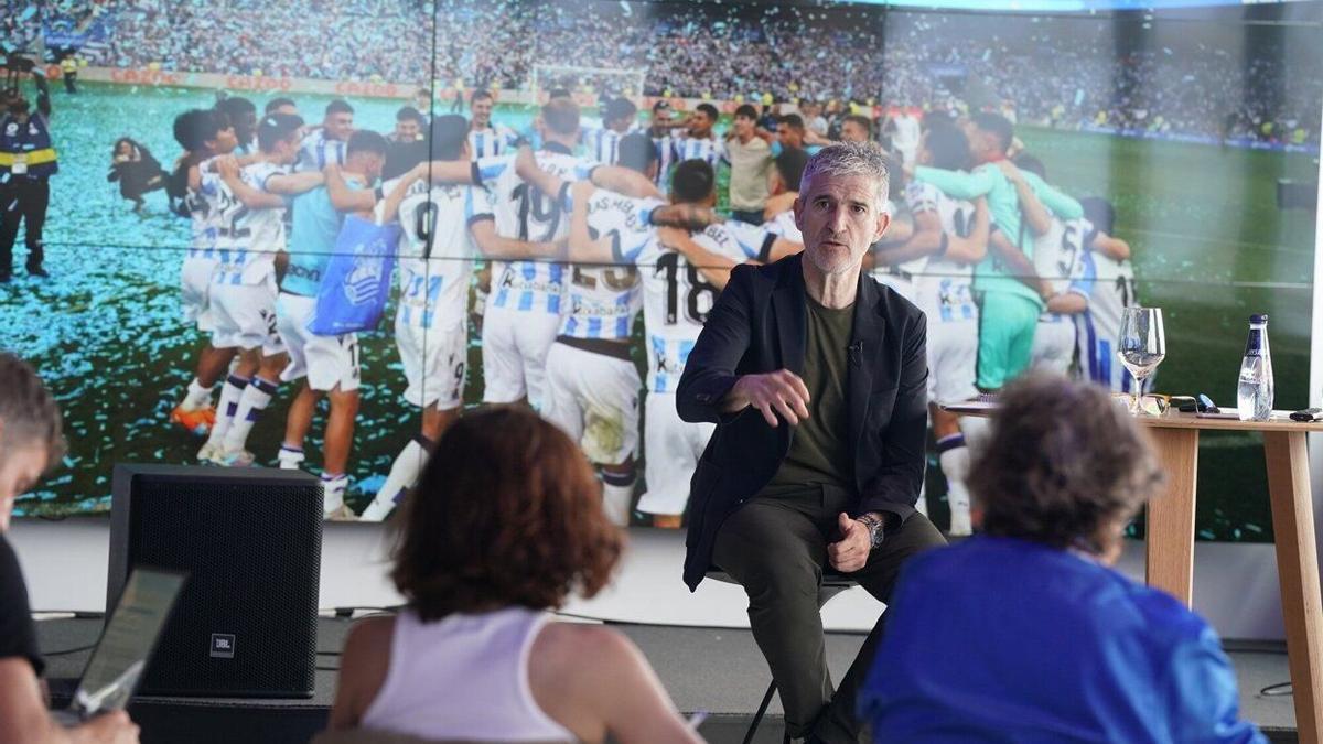 Roberto Olabe, durante su rueda de prensa. / RUBEN PLAZA