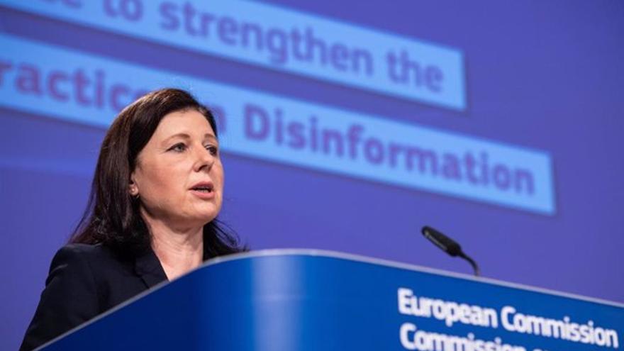 La vicepresidenta de Valores de la Comisión Europea, Vera Jourova