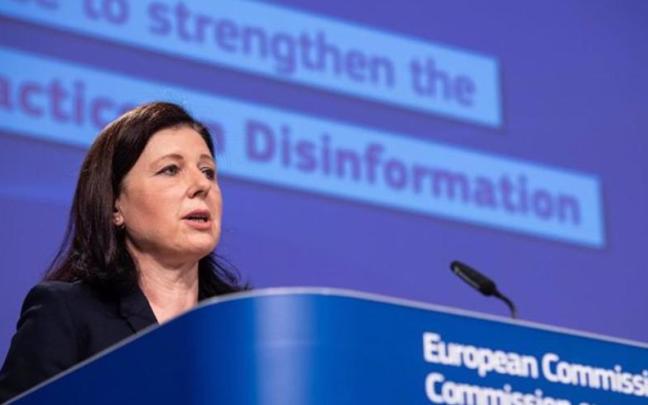 La vicepresidenta de Valores de la Comisión Europea, Vera Jourova