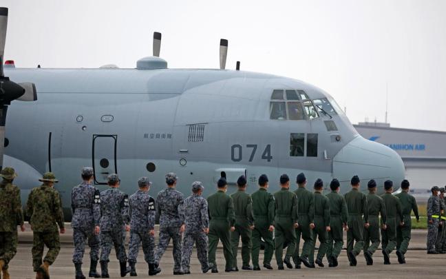 Avión fletado por Japón para la evacuación de ciudadanos del país