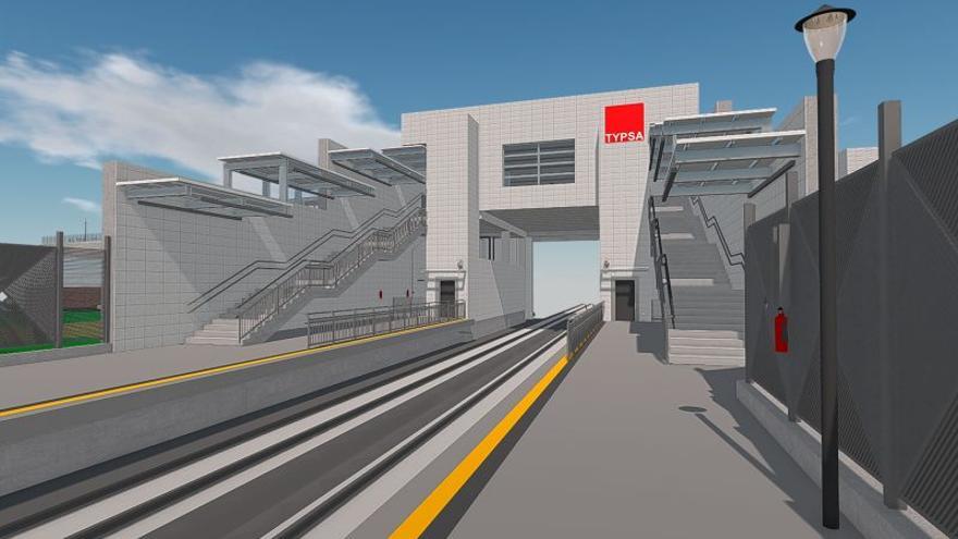 Rcreación de la nueva estación de Usurbil