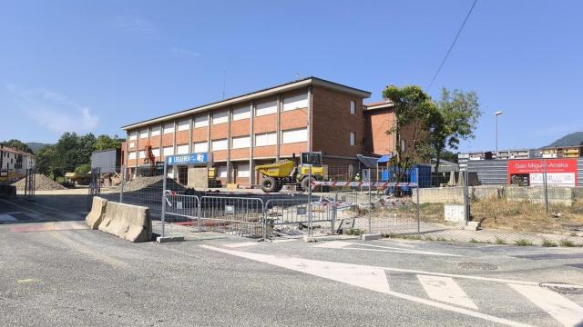 Obras en el colegio Lekaenea y la calle San Sebastián de Irun