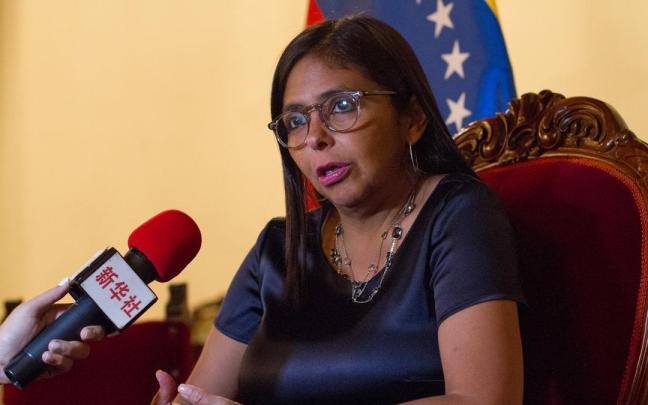 La expresidenta venezolana Delcy Rodríguez.