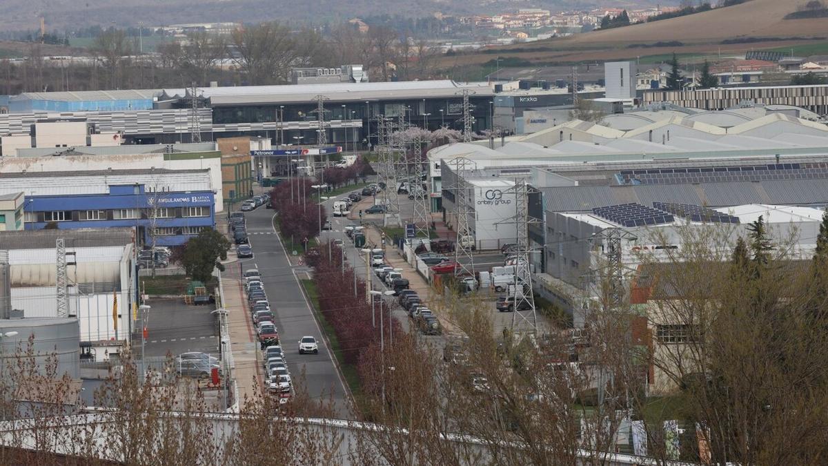 Polígono industrial en Pamplona.