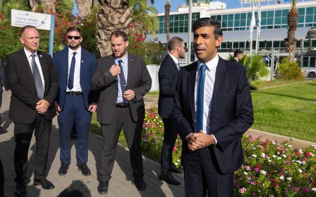 Llegada de Sunak a Israel.