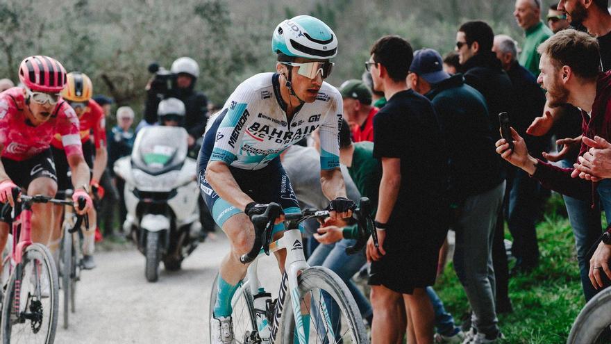 Pello Bilbao, durante la carrera.