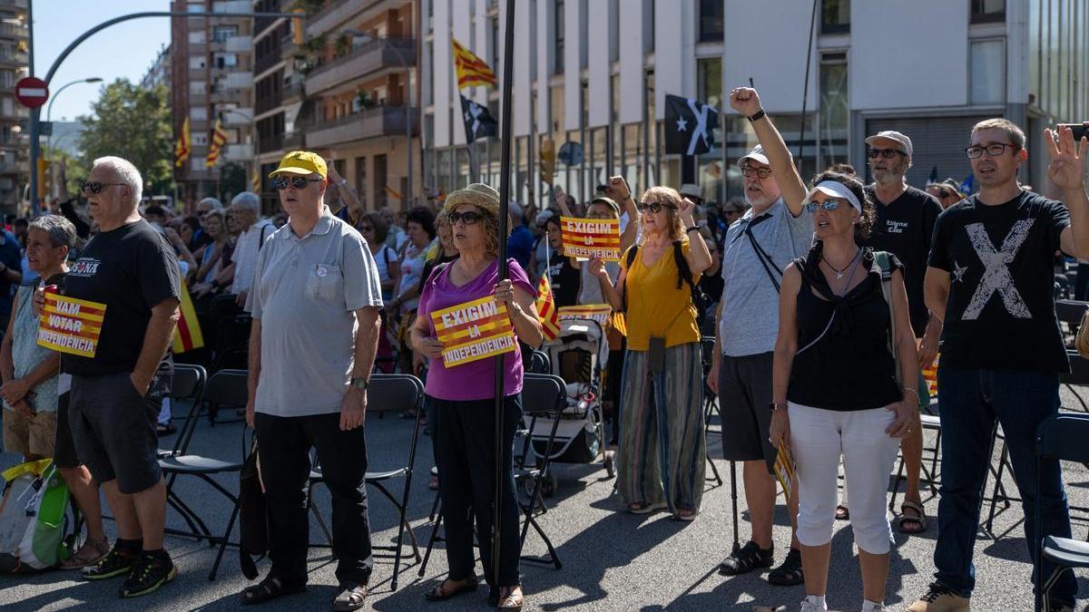 Acto de apoyo a los procesados en la Operación Judas en Barcelona.