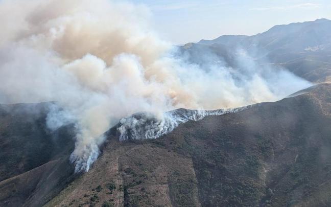 El incendio en Barniedo de la Reina (León).