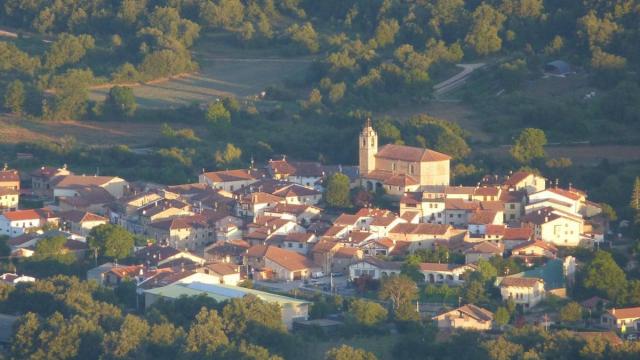 Vista del municipio de Lagrán en Mendialdea