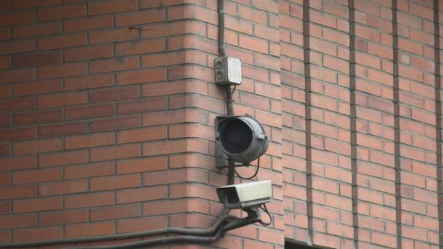 Cámaras de vigilancia en la calle.