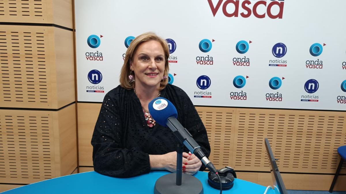 Itxaso Atutxa, durante la entrevista en Onda Vasca.