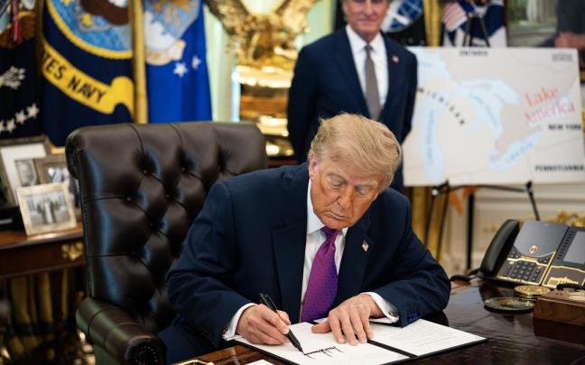 El presidente de EE.UU., Donad Trump, en una imagen reciente en el Despacho Oval.