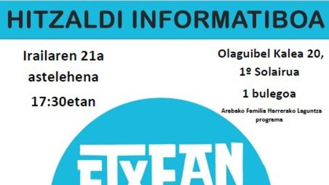 Arabako Aldundiak familia harrerari buruzko informazio hitzaldiak antolatu ditu berriro.