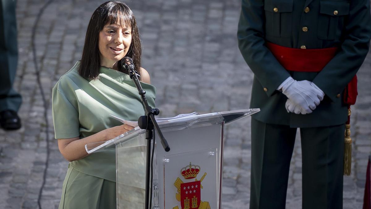 La directora general de la Guardia Civil, Mercedes González, durante el acto oficial de relevo de mando y asunción del cargo en mayo pasado.