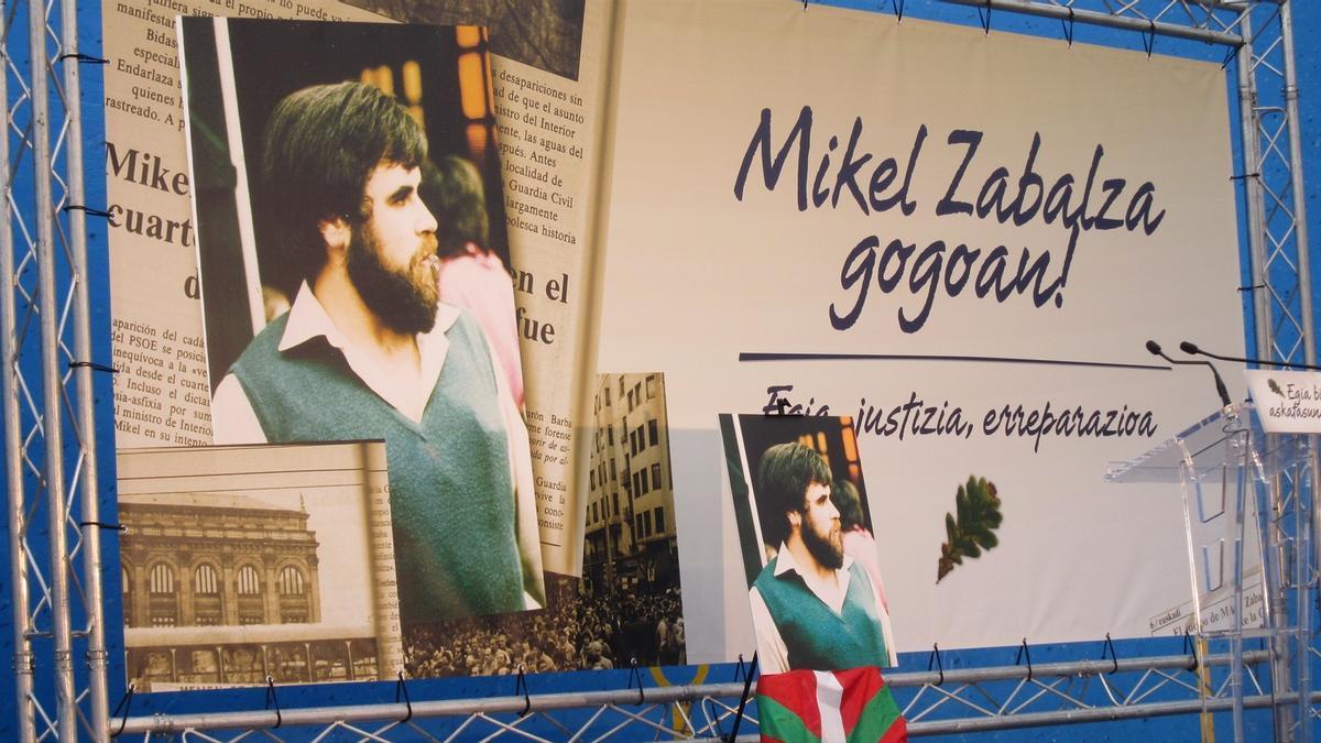 Homenaje a Mikel Zabalza, en una imagen de archivo.