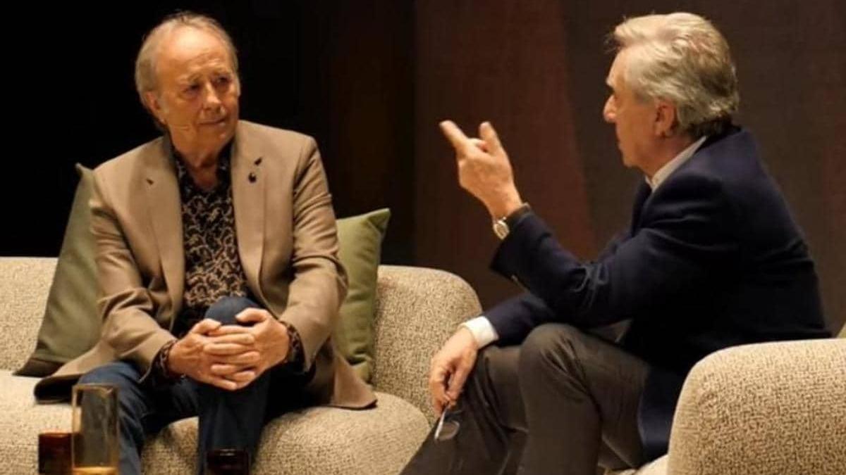 Joan Manuel Serrat, en un momento de su charla con el periodista Iñaki Gabilondo