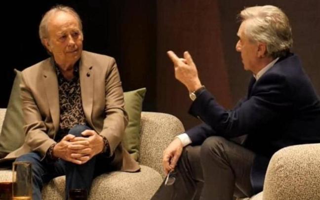 Joan Manuel Serrat, en un momento de su charla con el periodista Iñaki Gabilondo / Fundación Princesa de Asturias Joan Manuel Serrat, en un momento de su charla con el periodista Iñaki Gabilondo