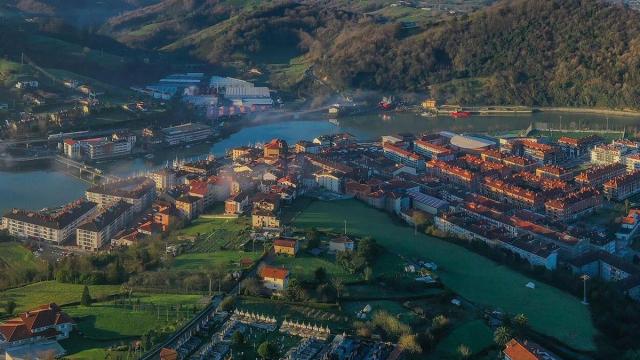 Plano aéreo del municipio oriotarra.