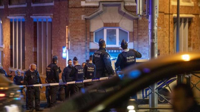 Imagen de archivo de un grupo de agentes de la policía de Bruselas. Imagen de archivo de un grupo de agentes de la policía de Bruselas.