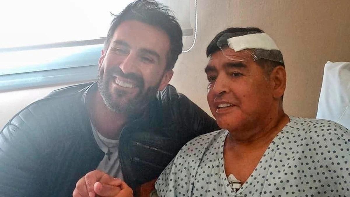 Leopoldo Luque, junto a Diego Armando Maradona