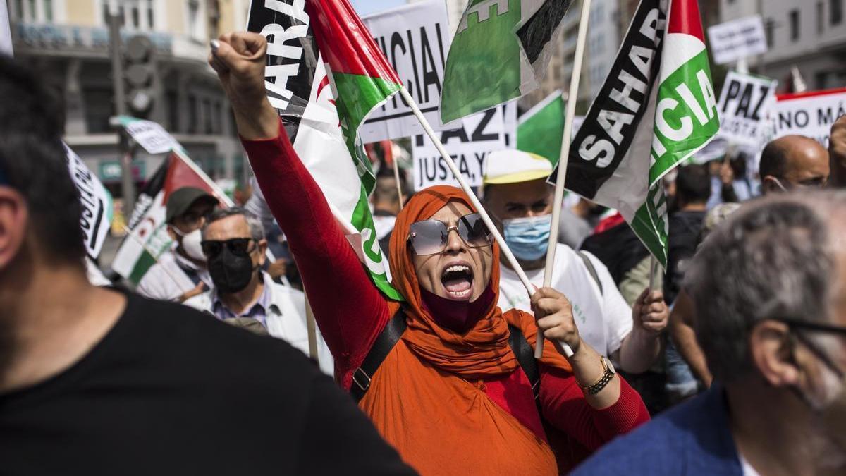 Protestas por el cambio de postura del Gobierno español con el Sáhara Occidental.
