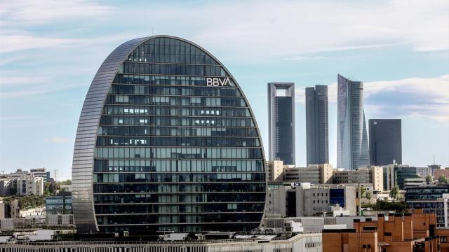 Fachada del edificio ‘La Vela’, en la ciudad del BBVA en Madrid. / EP Fachada del edificio ‘La Vela’, en la ciudad del BBVA en Madrid.