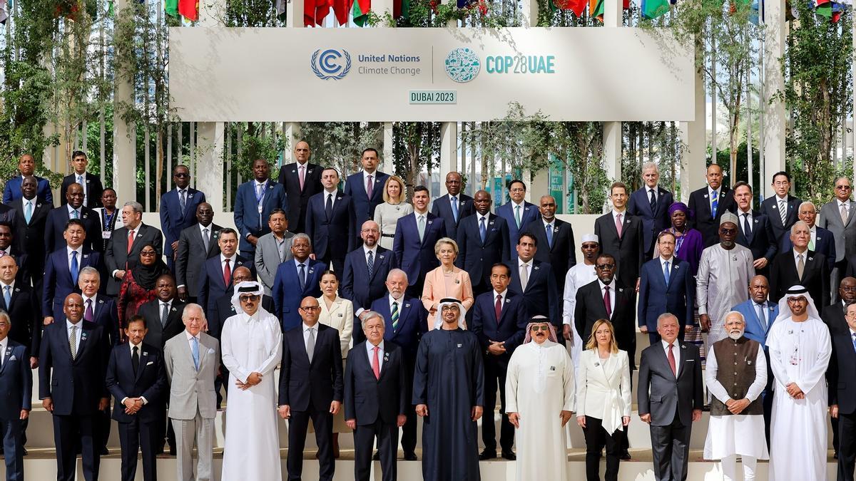 Jefes de Gobierno reunidos en Dubai en la COP28.