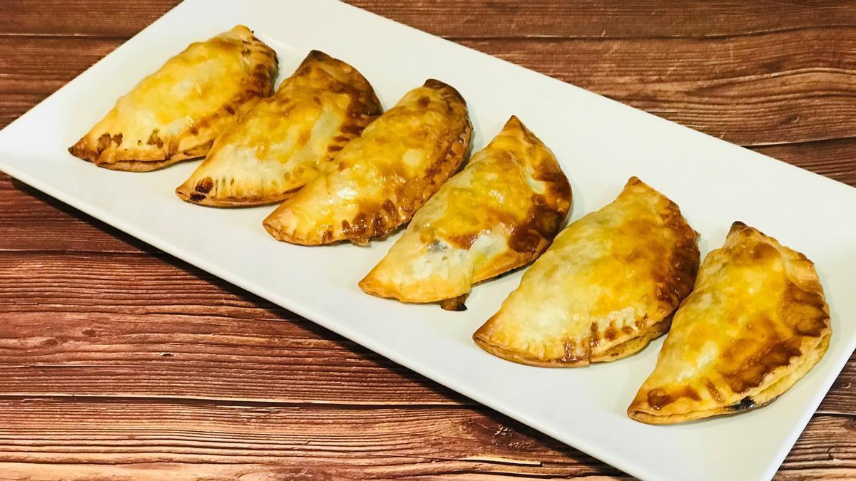Empanadillas de calabaza y queso de cabra.