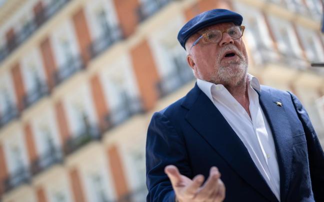 El excomisario José Manuel Villarejo a su salida de la Audiencia Nacional