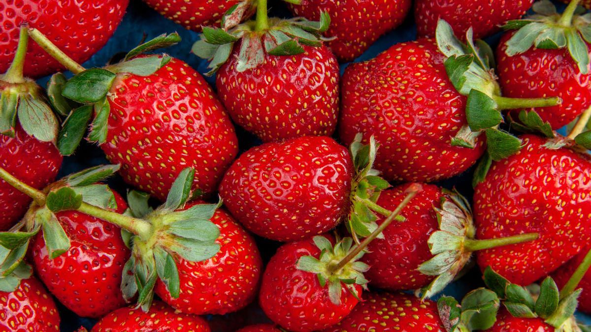 Las fresas son ricas en potasio y en antocianinas.